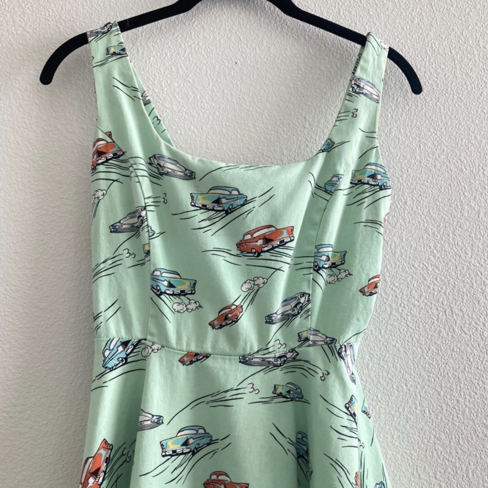 Retro Rockabilly Pinup Hotrod Dress - Picture 3 of 5